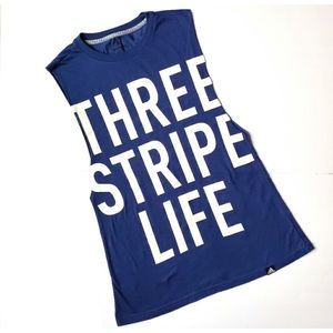 Three Stripe Life Muscle Tank Tee - Adidas